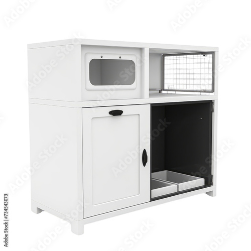 Cat litter cabinet PNG Cutout, Generative AI