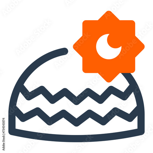 Vector Illustration of Traditional Prayer Cap