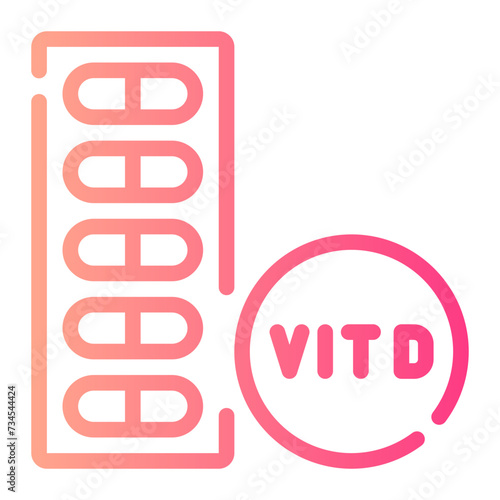 vitamin d gradient icon