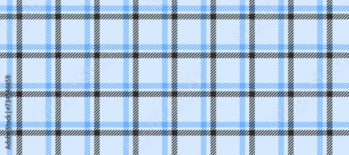 Seamless windowpane pattern. Checkered tartan plaid repeating background. Tattersall flannel texture print for textile, fabric. Repeated blue and grey check wallpaper. Vector vichy or gingham backdrop