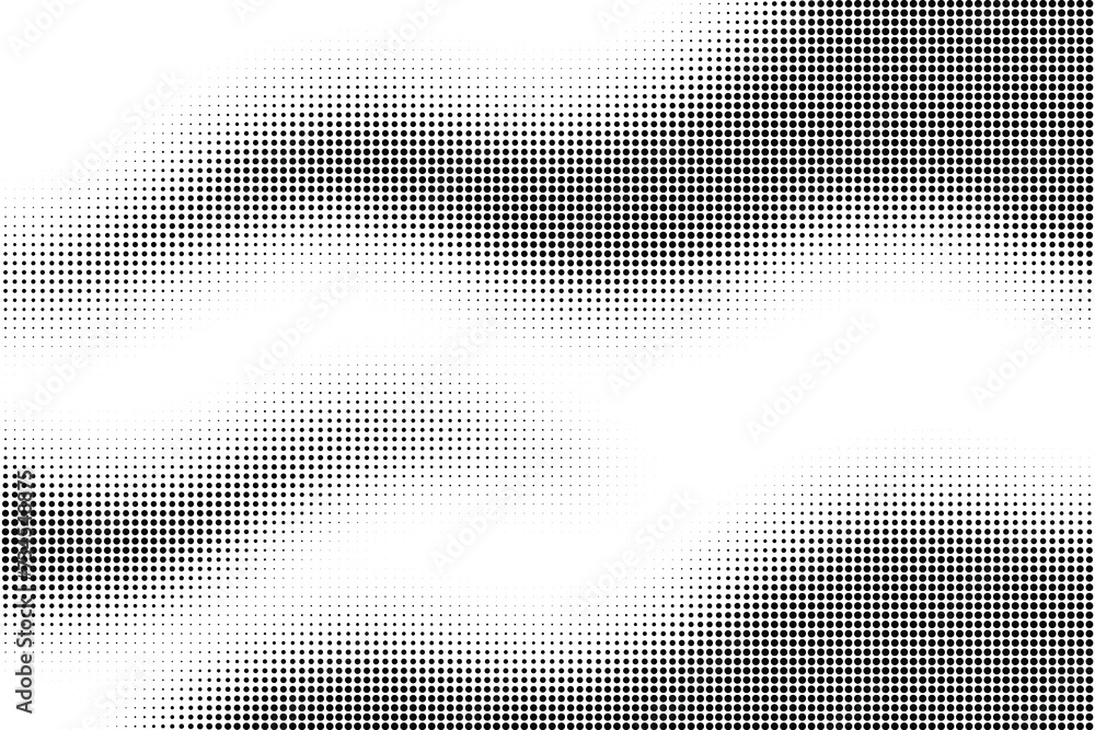 Fototapeta premium Calming rhythms halftone background abstract waves vector design in black color