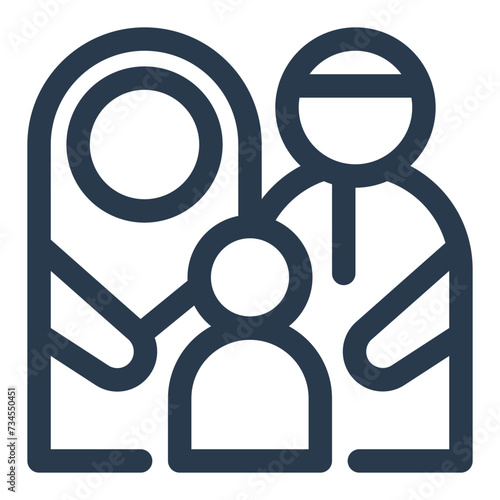 Vector Illustration of Joyful Family Gathering