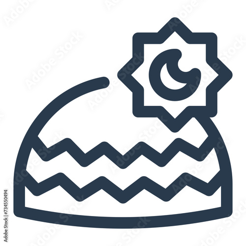 Vector Illustration of Traditional Prayer Cap