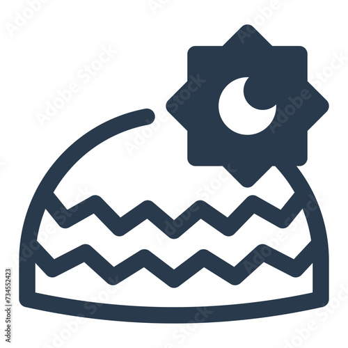 Vector Illustration of Traditional Prayer Cap