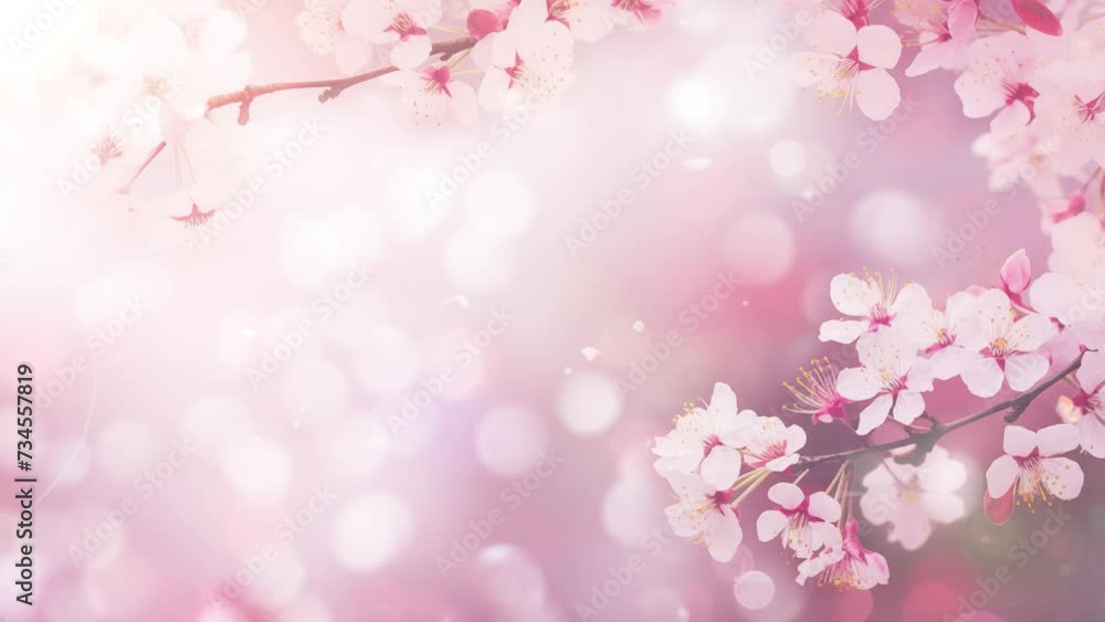 Vidéo Stock abstract and dreamy banner background of of spring ...