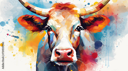 cow abstract animal background photo