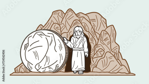 Jesus Risen from the Dead and Walked out of the Garden Tomb Passover Feast