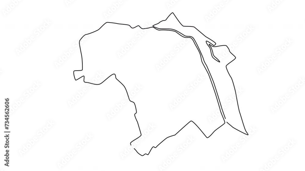 animated sketch of a map of Nancy in france animated sketch of a map of Nancy in france