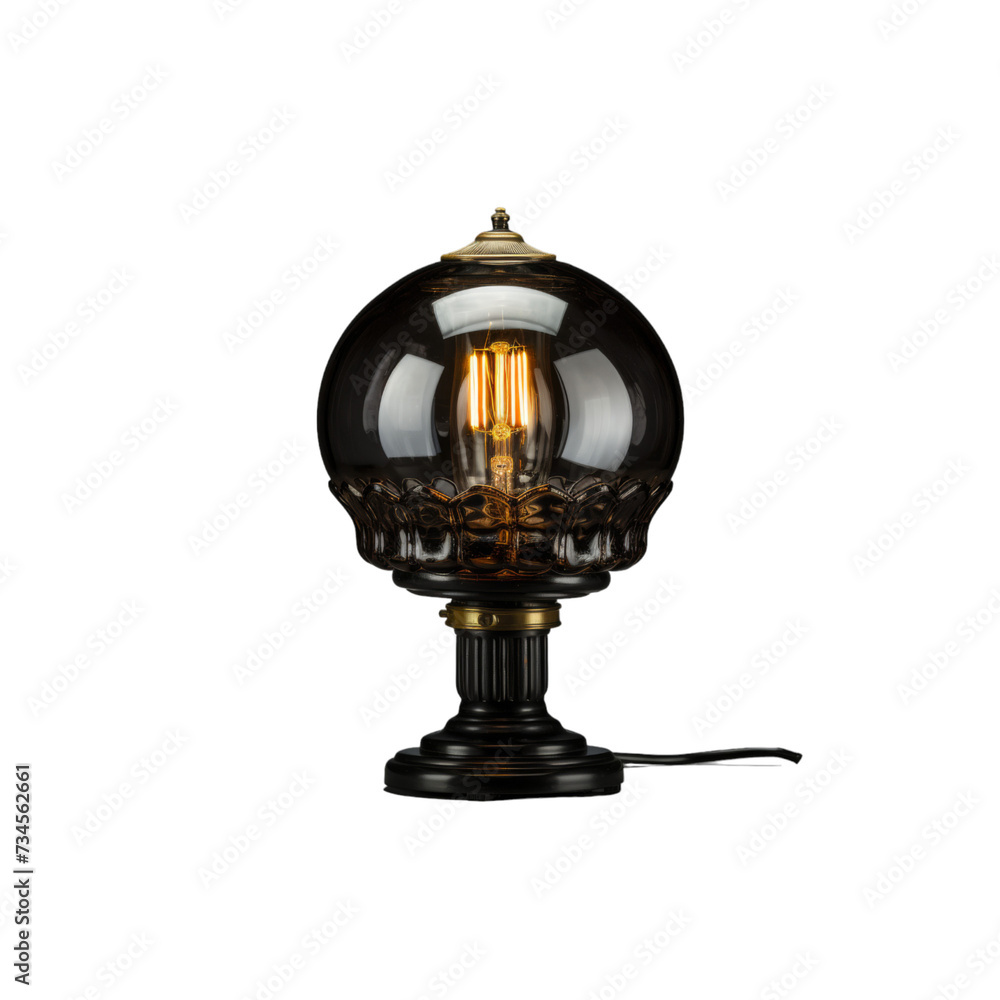 Black Table Lamp With Light Bulb Black Table Lamp With Light Bulb