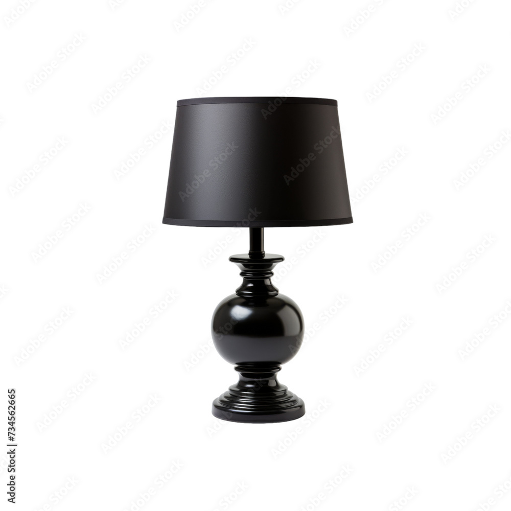 Black Lamp on White Background Black Lamp on White Background