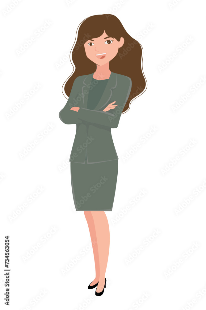 Businesswoman character design. Digital Business Concept illustrations. Businesswoman character design. Digital Business Concept illustrations.