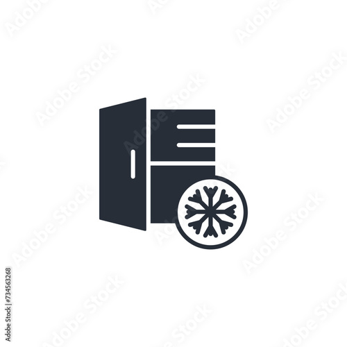 freezer icon. vector.Editable stroke.linear style sign for use web design,logo.Symbol illustration.