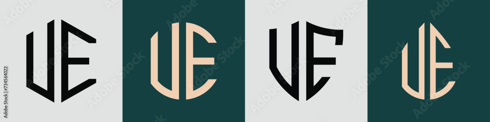 Creative simple Initial Letters VE Logo Designs Bundle. Creative simple Initial Letters VE Logo Designs Bundle.