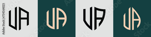 Free Download Creative simple Initial Letters VA Logo Designs Bundle. - GFXLoad