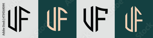 Free Download Creative simple Initial Letters VF Logo Designs Bundle. - GFXLoad