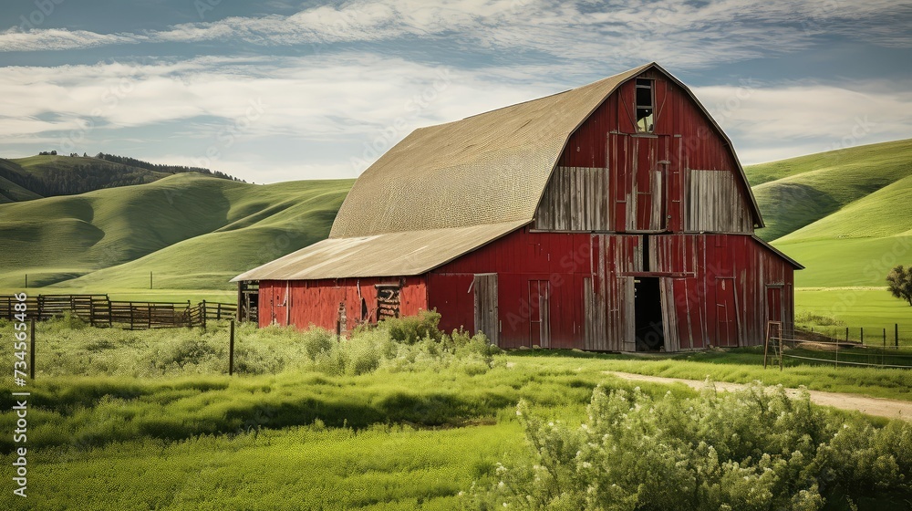 Obraz premium vintage rustic barn