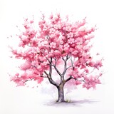 Clip art of pink cherry blossoms. Clip art of cherry petal, generative, ai