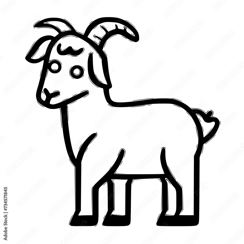 goat outline icon goat outline icon