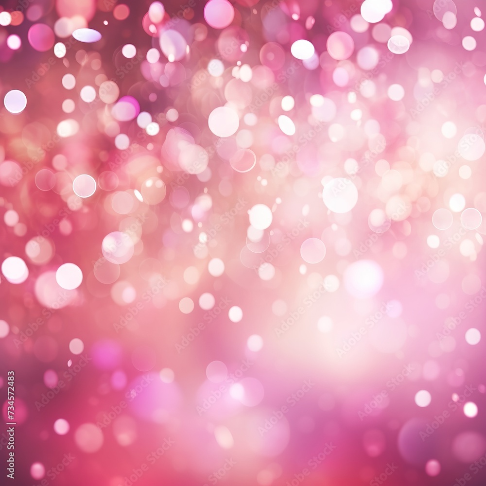 Pink bokeh beautiful blurred bright light colorful abstract background. Soft glitter shine. element for decoration or design cosmetic ads. Romantic backdrop, Valentine day, women, holiday, love