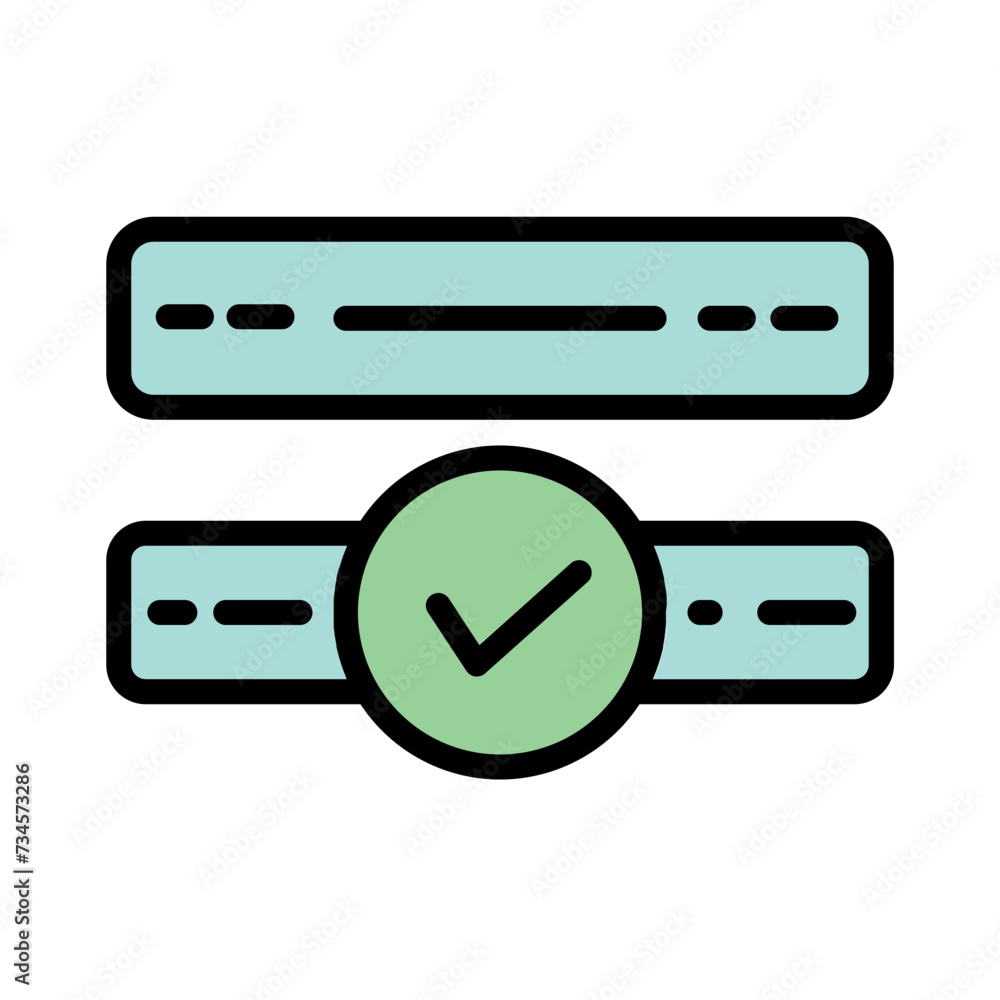 Confirm Device Server Filled Outline Icon Confirm Device Server Filled Outline Icon