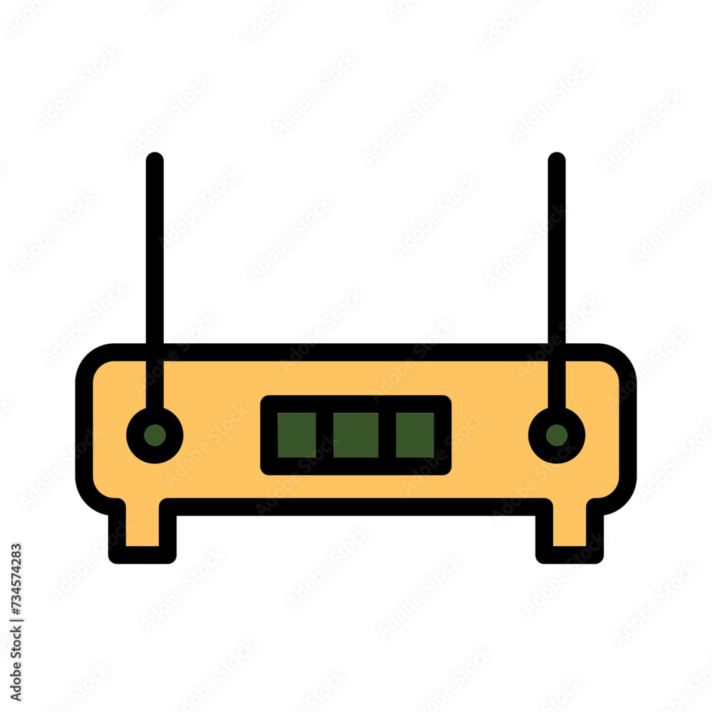 Access Lan Modem Filled Outline Icon Access Lan Modem Filled Outline Icon