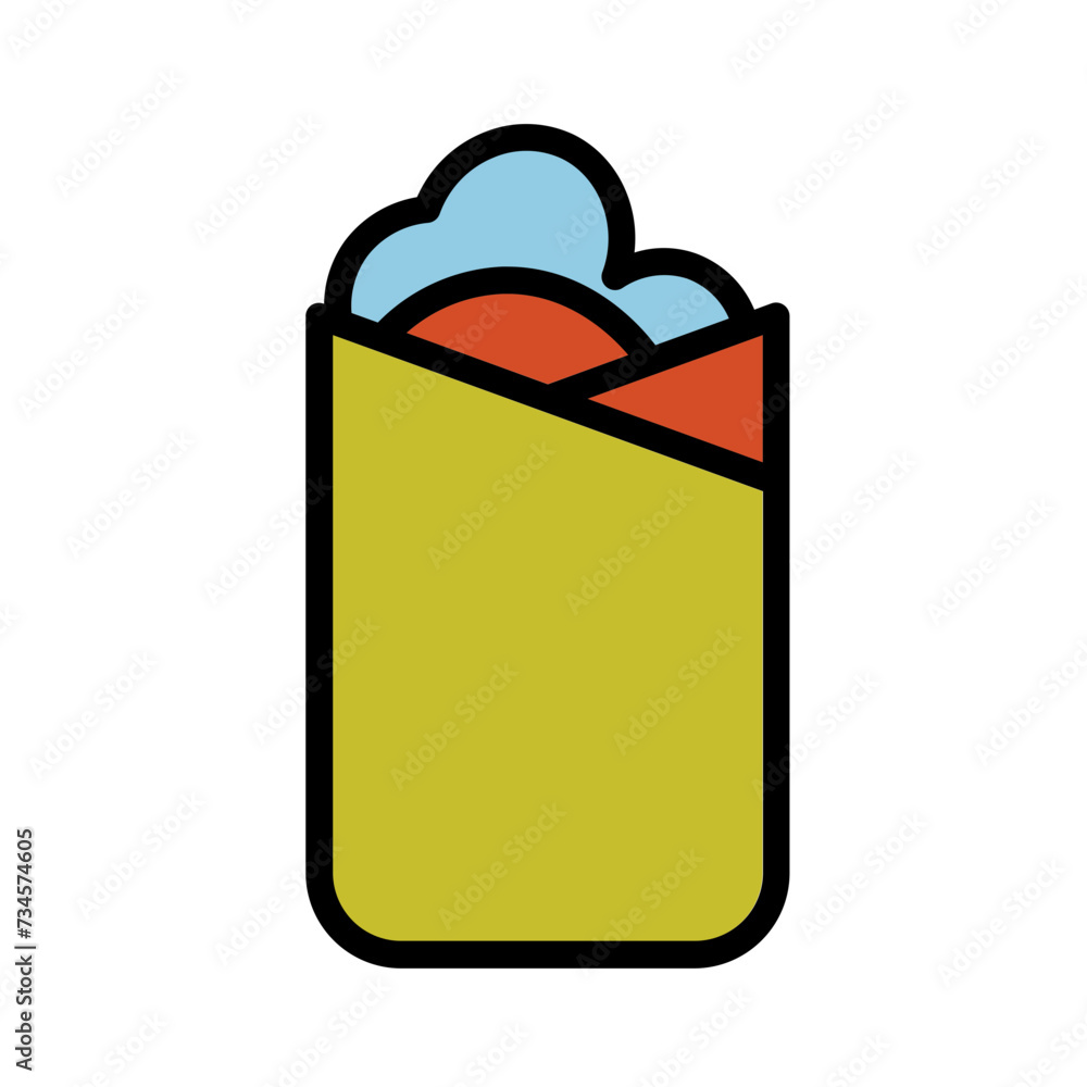 Burrito Food Delivery Filled Outline Icon Burrito Food Delivery Filled Outline Icon