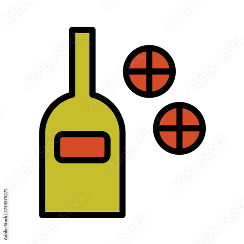 Alcohol Drinks Liquor Filled Outline Icon