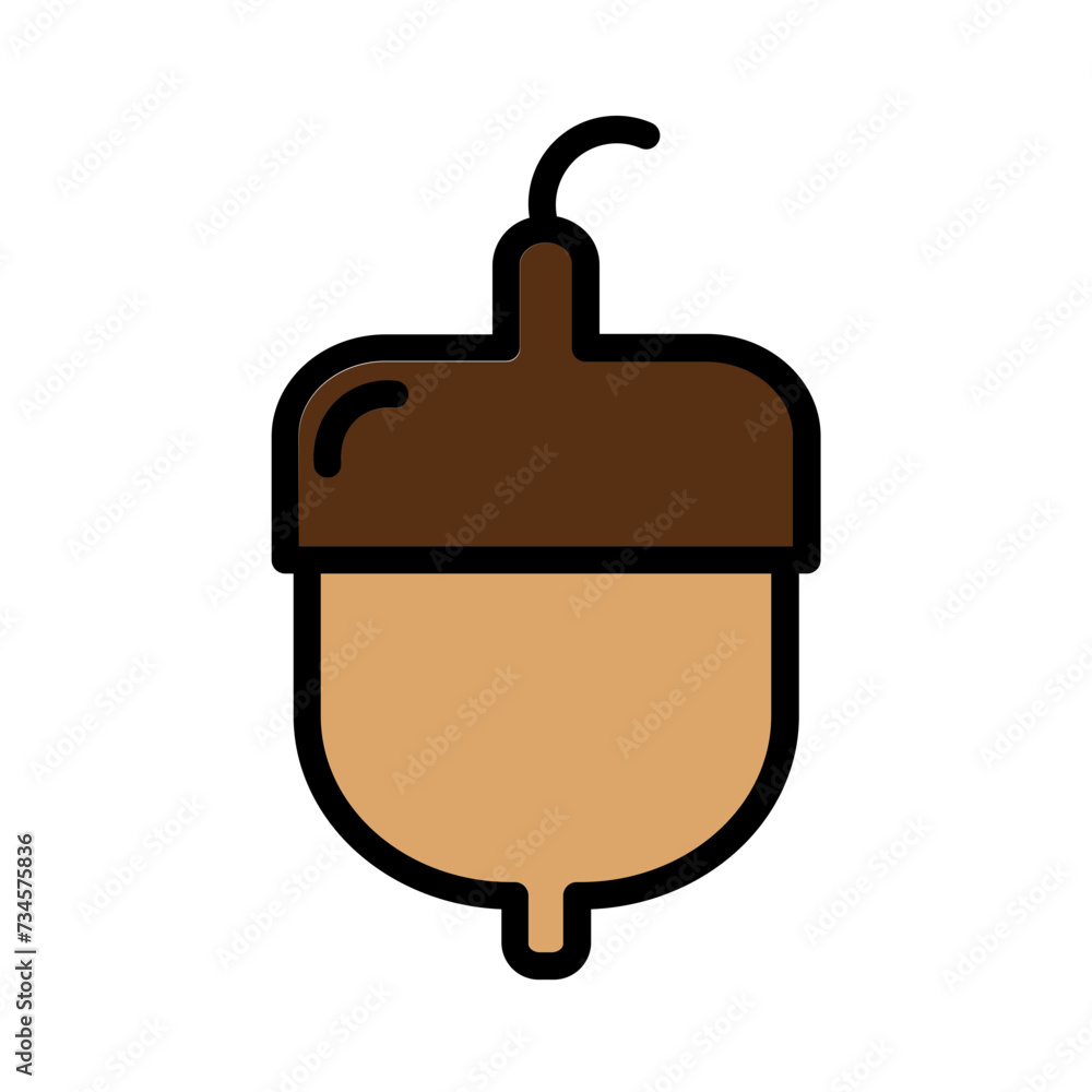 Fototapeta premium Acorn Nuts Peanut Filled Outline Icon