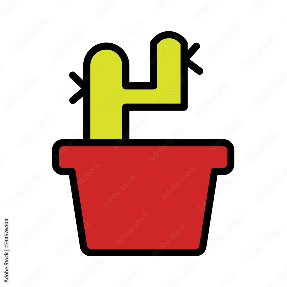 Botany Cacti Cactus Filled Outline Icon Botany Cacti Cactus Filled Outline Icon
