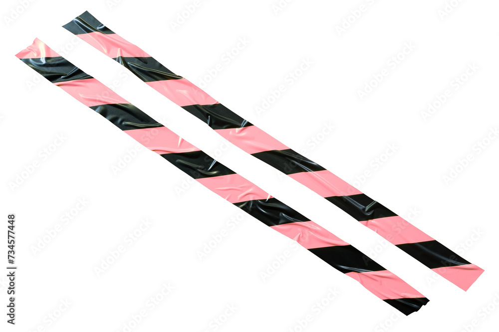 Obraz premium Black and pink barricade tape