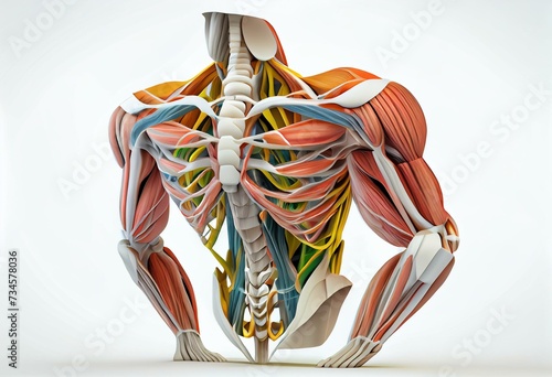 3D Illustration Of Obturator Externus Muscles On White Background. Generative AI