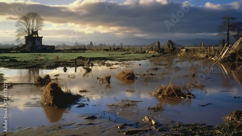 crops flooded farm