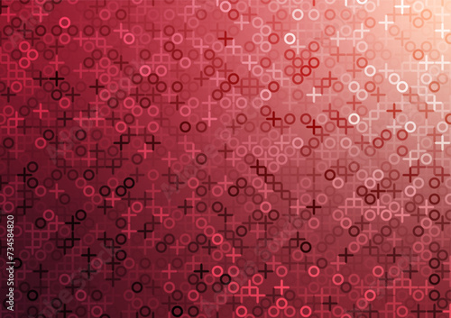 Bokeh light red xo circle pattern graphic background