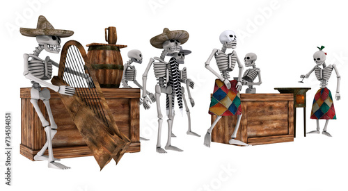 Fotografie Fandango, calaveras de Posadas