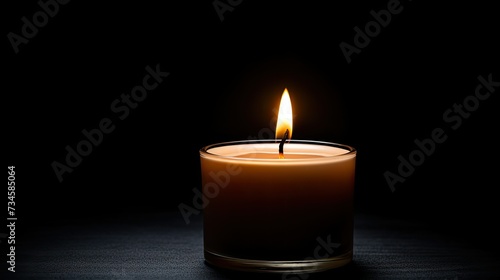 dark black background candle