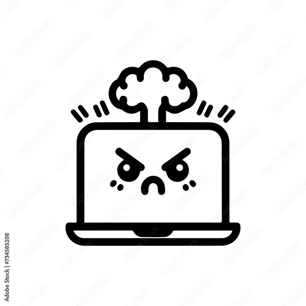 Cute Doodle Laptop Icon Cute Doodle Laptop Icon