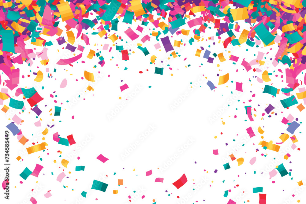 Obraz premium vector vibrant confetti in white background