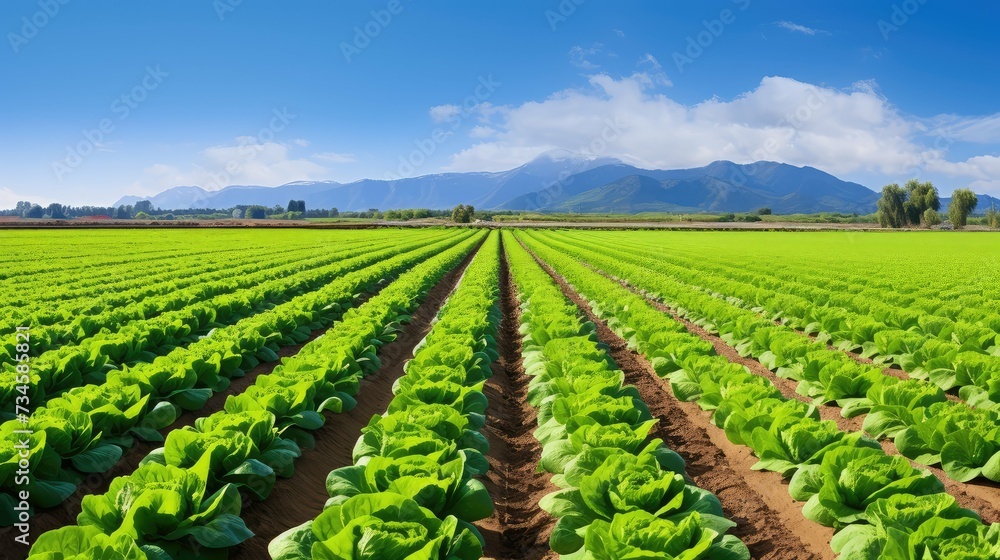 green lettuce farm