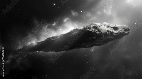 Oumuamua is an active comet, interstellar object passing through the Solar System, unusual shaped asteroid photo