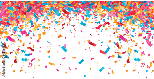 vector vibrant confetti in white background