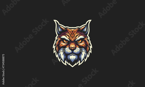 head cat angry vector illustration mascot design