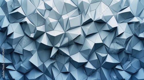 Explore a modern geometric 3D mosaic graphics lowpoly template as an abstract backdrop. Ai Generated.