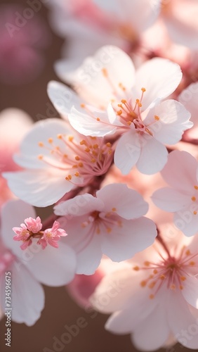 close up of sakura flowers