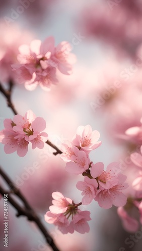 close up of sakura flowers