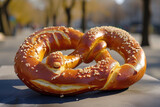 pretzel with a brown color and a twist