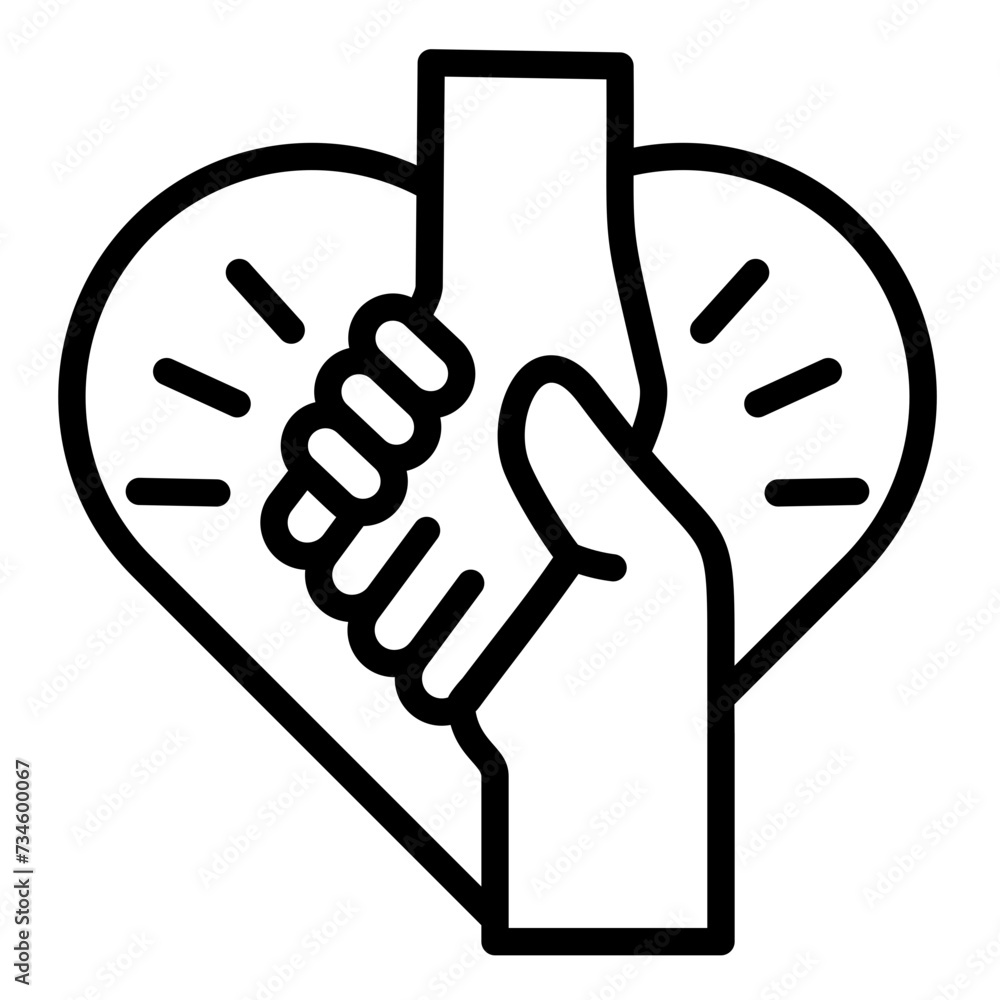 Fototapeta premium Helping Hands Icon