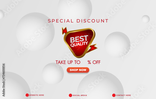 special discount best sale template banner with blank space for product sale with abstract gradient white background design