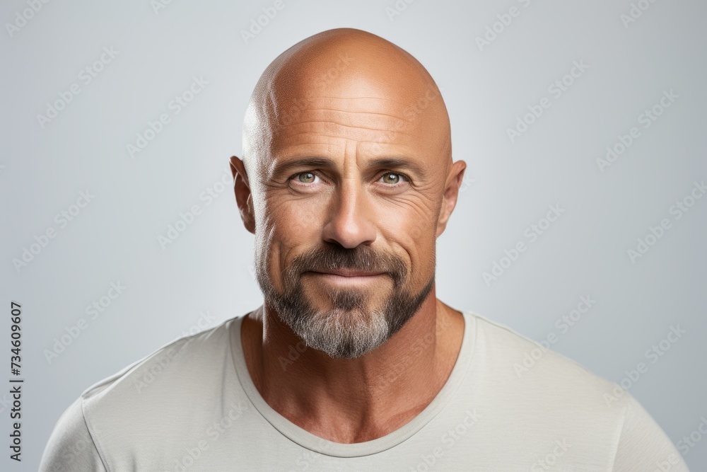 Handsome mature man with beard and mustache. Studio shot. Handsome mature man with beard and mustache. Studio shot.