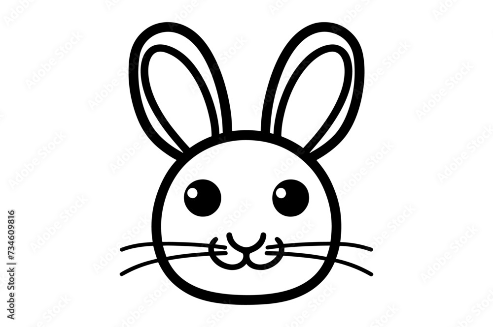 Cute Easter Bunny face template Vector, Easter Bunny Face Kit, cartoon bunny face png, outline bunny face clipart, printable bunny face Cute Easter Bunny face template Vector, Easter Bunny Face Kit, cartoon bunny face png, outline bunny face clipart, printable bunny face