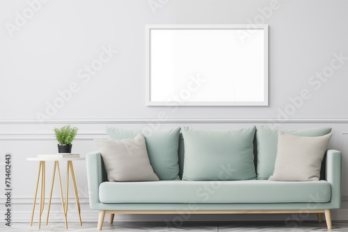 copy space frame on wall background interior concept